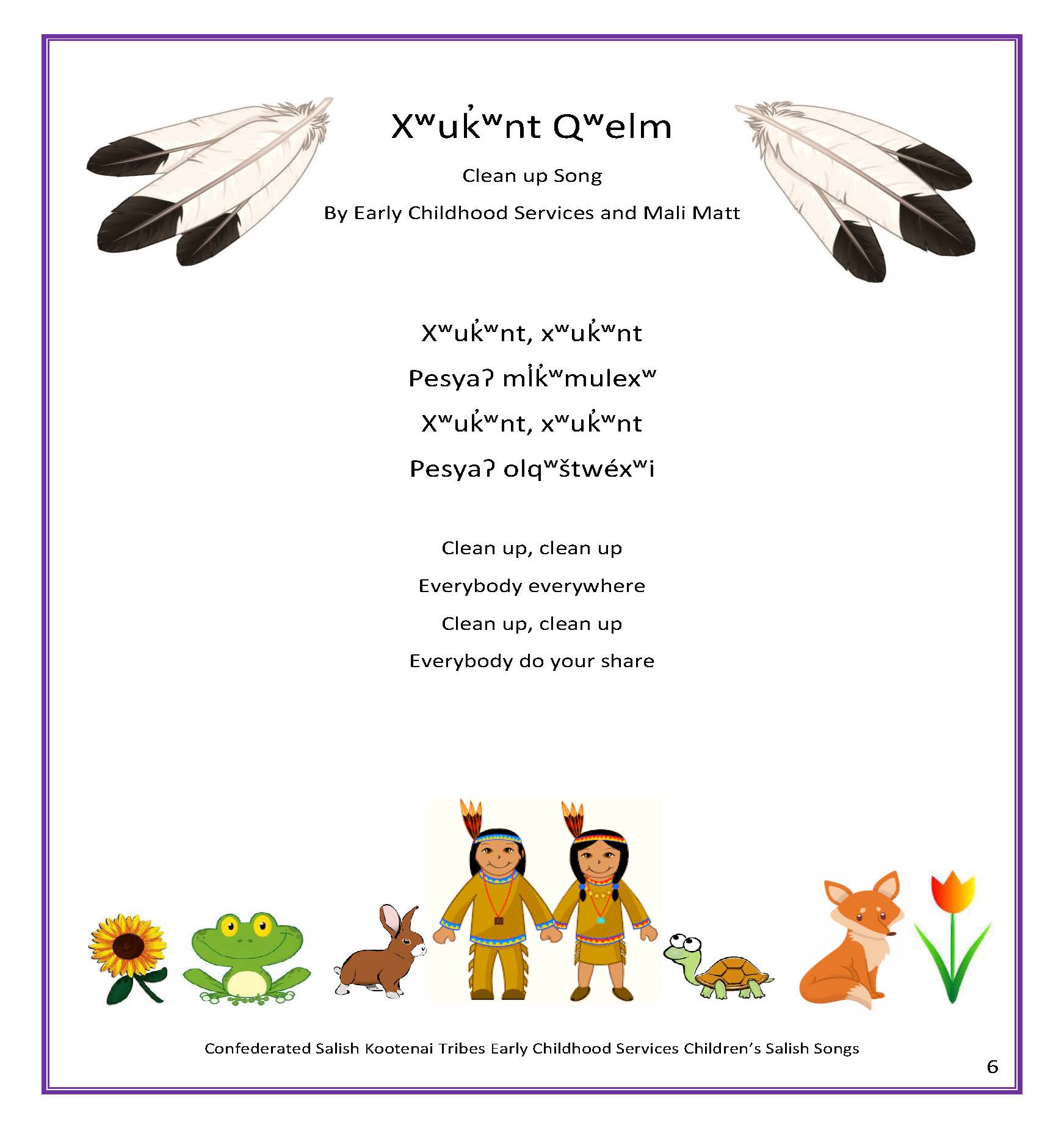ECS Childrens Salish Song Book Page 11
